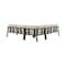 Armen Living Nofi Outdoor Patio Sectional Set in Charcoal Finish with Taupe Cushions and Teak Wood SETODNOSEBE - alternate 7